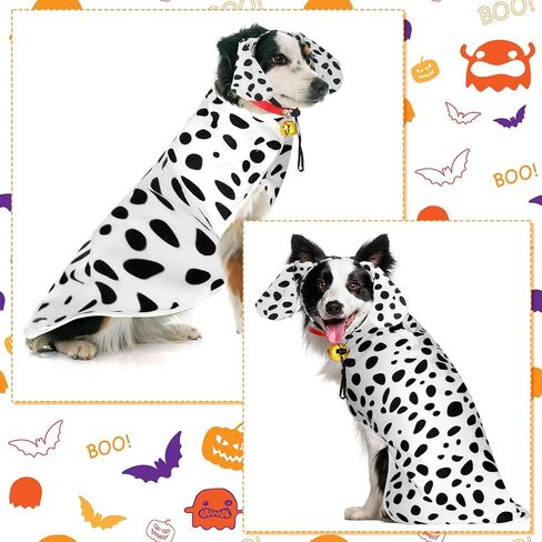 3 PCS Dalmatian متوسطة الكلب مجموعة لطيف Dalmatian الكلب معطف العائلة والطوق الحمر in Kuwait
