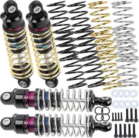 Upgrades Part for 1/18 Granite GROM 1/16 MojaveGrom 1/14 Typhon Grom,Big Bore RC Shocks Absorber Damper,Aluminium Front Rear Assembled Full Metal Shocks,4PCS Red in Saudi Arabia