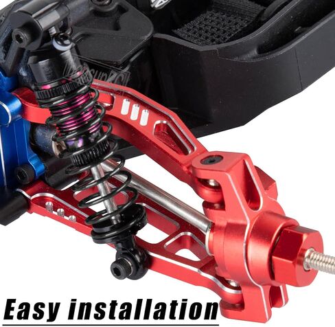 Upgrades Part for 1/18 Granite GROM 1/16 MojaveGrom 1/14 Typhon Grom,Big Bore RC Shocks Absorber Damper,Aluminium Front Rear Assembled Full Metal Shocks,4PCS Red in Saudi Arabia
