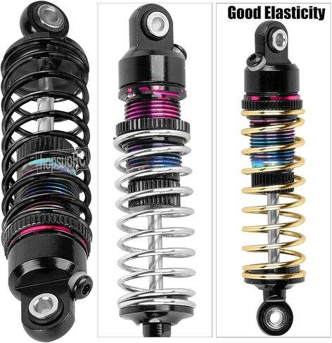 Upgrades Part for 1/18 Granite GROM 1/16 MojaveGrom 1/14 Typhon Grom,Big Bore RC Shocks Absorber Damper,Aluminium Front Rear Assembled Full Metal Shocks,4PCS Red in Saudi Arabia
