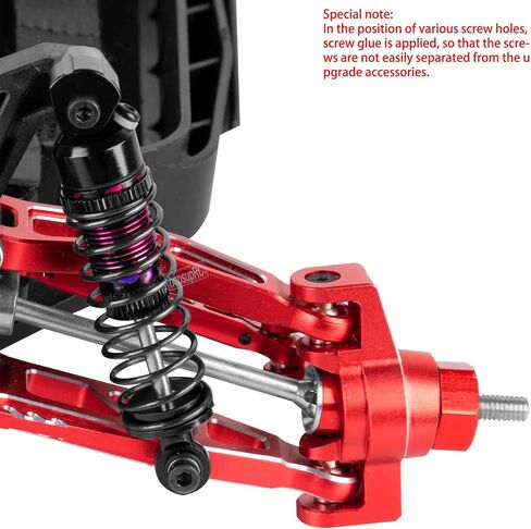 Upgrades Part for 1/18 Granite GROM 1/16 MojaveGrom 1/14 Typhon Grom,Big Bore RC Shocks Absorber Damper,Aluminium Front Rear Assembled Full Metal Shocks,4PCS Red in Saudi Arabia