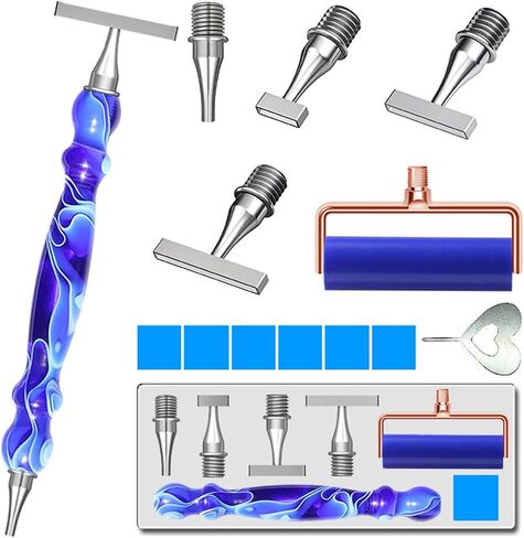 LEIYULY 13PCS Diamond Art Pen, with 1,3,6,9 Stainless Steel Nibs, Ergonomic Diamond Art Pen, 5D Diamond Painting Pens Tools, for Both Beginners and Experienced Diamond Artists in Kuwait