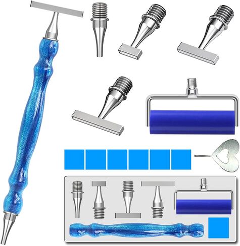 LEIYULY 13PCS Diamond Art Pen, with 1,3,6,9 Stainless Steel Nibs, Ergonomic Diamond Art Pen, 5D Diamond Painting Pens Tools, for Both Beginners and Experienced Diamond Artists in Kuwait