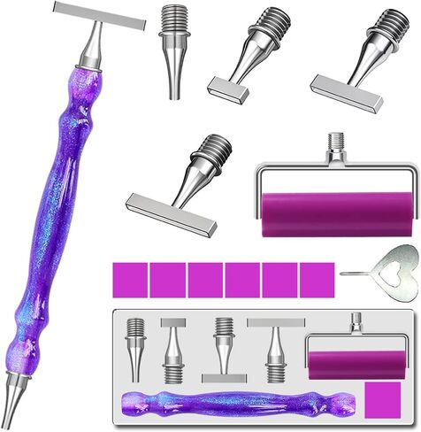 LEIYULY 13PCS Diamond Art Pen, with 1,3,6,9 Stainless Steel Nibs, Ergonomic Diamond Art Pen, 5D Diamond Painting Pens Tools, for Both Beginners and Experienced Diamond Artists in Kuwait