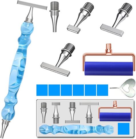 LEIYULY 13PCS Diamond Art Pen, with 1,3,6,9 Stainless Steel Nibs, Ergonomic Diamond Art Pen, 5D Diamond Painting Pens Tools, for Both Beginners and Experienced Diamond Artists in Kuwait