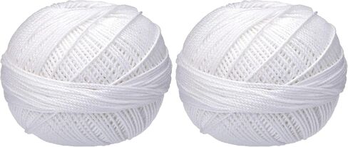 Handy Hands Lizbeth كروشيه من القطن المصري، وشم، وخيط حياكة مقاس 3 (50 جرامًا 120 ياردة) - HH03601، أبيض ثلجي، عدد 1 (عبوة من قطعة واحدة) in Saudi Arabia