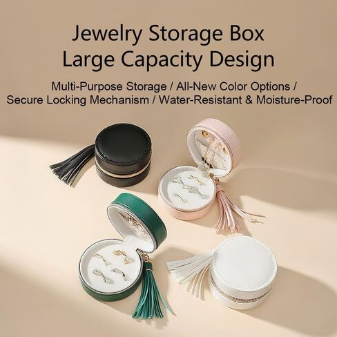 Portable Ring Holder with Keychain Travel Ring Organizer Case Jewelry Storage Box Holder Small Jewelry Case for Earring Necklace(Pink) in Saudi Arabia