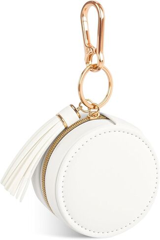 Portable Ring Holder with Keychain Travel Ring Organizer Case Jewelry Storage Box Holder Small Jewelry Case for Earring Necklace(Pink) in Saudi Arabia
