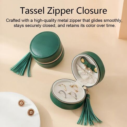 Portable Ring Holder with Keychain Travel Ring Organizer Case Jewelry Storage Box Holder Small Jewelry Case for Earring Necklace(Pink) in Saudi Arabia