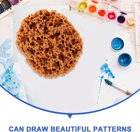 UPKOCH Natural Sea Sponge for Painting - 6" Eco-Friendly Texturing Tool for Faux Finish, Wall Art & DIY Crafts, Light Brown Drywall Sponge Brush with Organic Patterns in Saudi Arabia