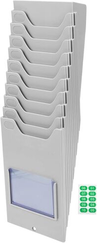 DOITOOL Material Card Rack Holder for Information Storage Position Wall-Mounted Multi Organizer for Attendance Cards Efficient Warehouse Display Space-Saving Design in Saudi Arabia