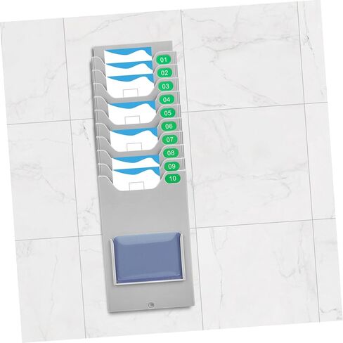DOITOOL Material Card Rack Holder for Information Storage Position Wall-Mounted Multi Organizer for Attendance Cards Efficient Warehouse Display Space-Saving Design in Saudi Arabia