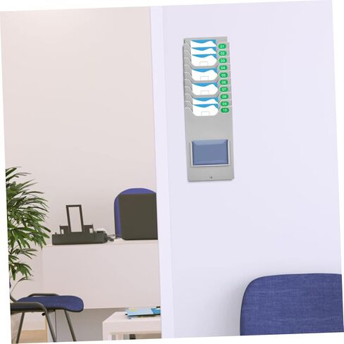 DOITOOL Material Card Rack Holder for Information Storage Position Wall-Mounted Multi Organizer for Attendance Cards Efficient Warehouse Display Space-Saving Design in Saudi Arabia