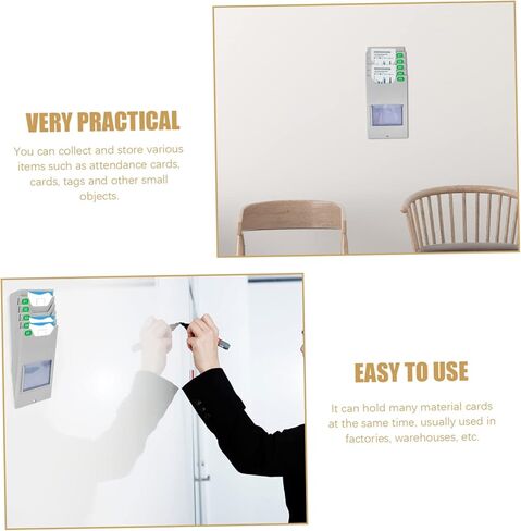 Holder Rack 5 Slots Wall-Mounted Attendance Cards Holder for Office School in Saudi Arabia