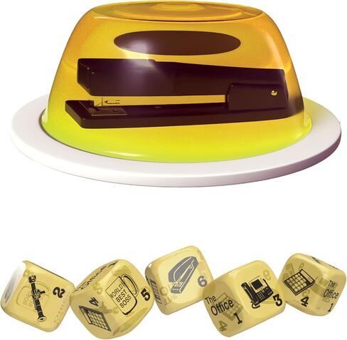 YAHTZEE: The Office Edition, Exclusive Stapler-in-Jello Dice Cup, Roll Your Way to Victory Dunder Mifflin Style, Classic Party Game for Fans, Adults & Families, Official Merchandise & Collectible in Saudi Arabia