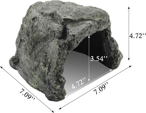 IBWell 9.1 Inch Reptile Hides Resin Tortoise Hideout for Hiding and Basking Aquarium Rock Caves for Snake Bearded Dragon Fish Lizard in Saudi Arabia