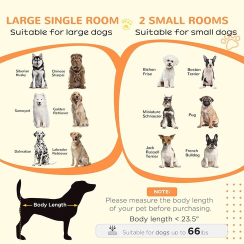 Pawhut Dog Crate Furniture للكلاب الكبيرة أو بيت الكلب المزدوج للكلاب الصغيرة مع الرفوف ، الأبواب المنزلق ، 47 "× 23.5" × 35 "، أبيض in Kuwait