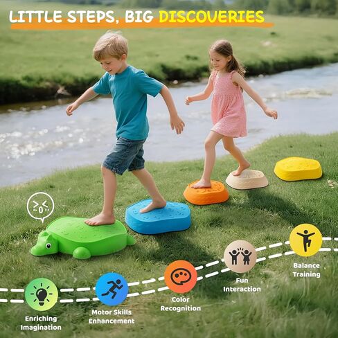 6pcs Stepping Stones for Kids ، Toddler Stepping Stones for Balance & Motor Market in Kuwait