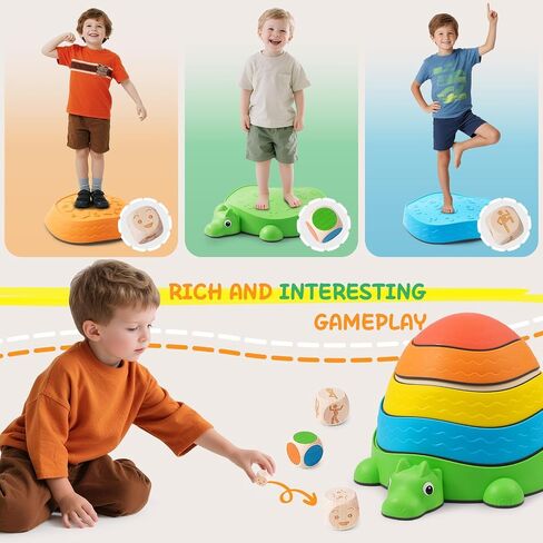 6pcs Stepping Stones for Kids ، Toddler Stepping Stones for Balance & Motor Market in Kuwait