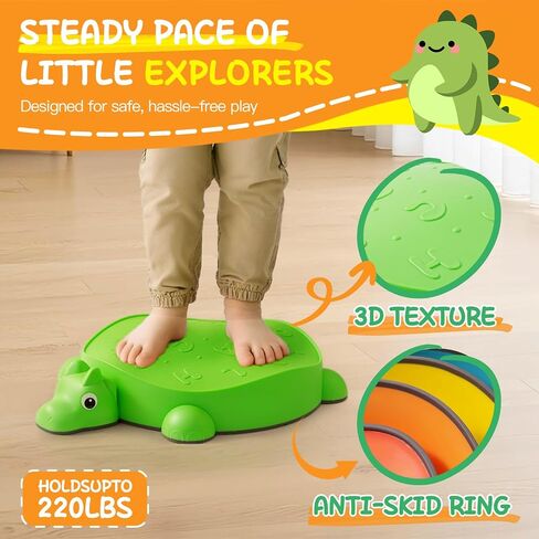 6pcs Stepping Stones for Kids ، Toddler Stepping Stones for Balance & Motor Market in Kuwait