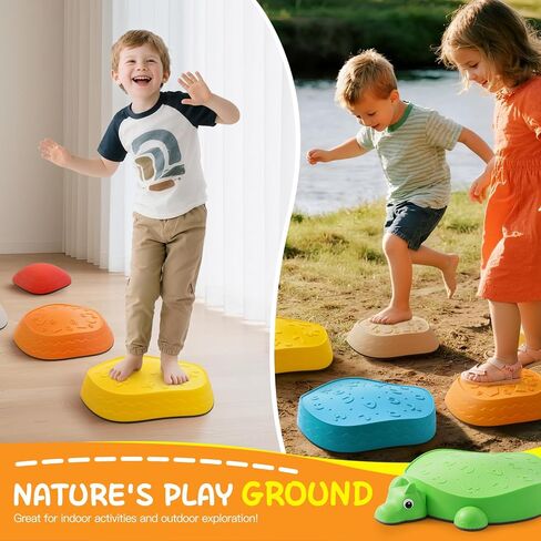 6pcs Stepping Stones for Kids ، Toddler Stepping Stones for Balance & Motor Market in Kuwait
