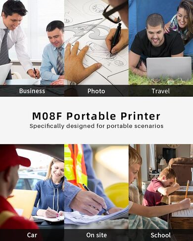 Phomemo Portable Printer Wireless for Travel & US Letter Folding Thermal Paper Size 8.5" x 11",100 Sheets, Inkless Thermal Compact Printer, Compatible with Android and iOS Phone & Laptop in Saudi Arabia