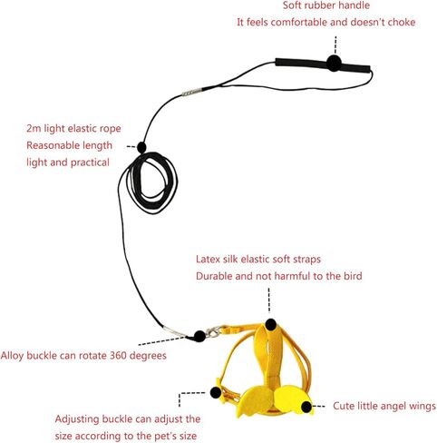 Bird Harness Leash Parrot Flight Training Vest Parrot Costume Clothes Lovebirds Cockatiel Conures Flying Clothing in Saudi Arabia