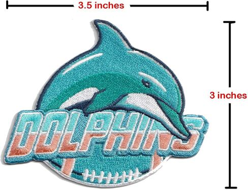 MJSHOP29 Miami City Fan Mascot Team Team Iron on Patches for Clothing Backpacks Jeans Potorcycle Patch على القبعات المخصصة للأكياس التكتيكية in Kuwait