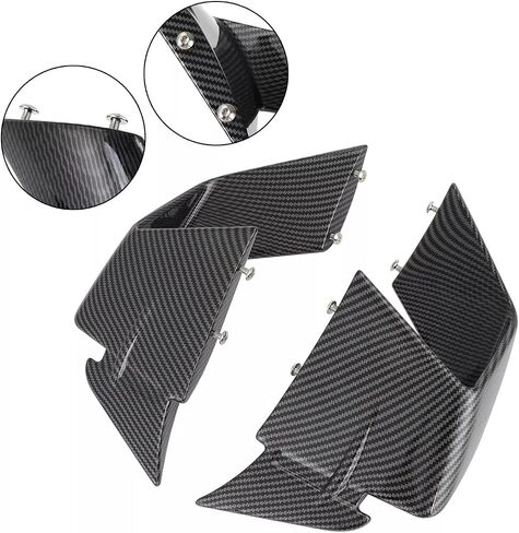ألياف الكربون المفسد الأمامي المفسد Fxed Winglets لـ B M S1000RR S 1000RR 2019-2022 لـ B M M1000RR 2020-2022 الجناح الثابت 100 ٪ in Saudi Arabia