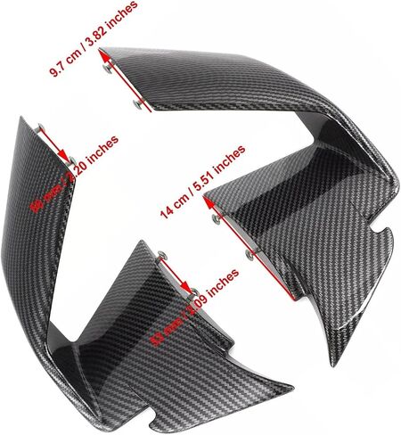 ألياف الكربون المفسد الأمامي المفسد Fxed Winglets لـ B M S1000RR S 1000RR 2019-2022 لـ B M M1000RR 2020-2022 الجناح الثابت 100 ٪ in Saudi Arabia