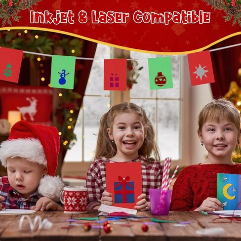 40 ورقة بطاقة عيد الميلاد بطاقة - 8.5 × 11 "ورقة بناء حمراء وخضراء ، ورقات بطاقة سميكة 65 رطل لبطاقات عيد الميلاد DIY ، والدعوات ، والخردة ، وحرف العطلات والزخارف in Kuwait