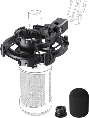 Wave Microphone Shock Mount - custom built for Elgato Wave:1 and Wave:3, Anti-Vibration Suspension Shock Mount Holder Clip in Saudi Arabia