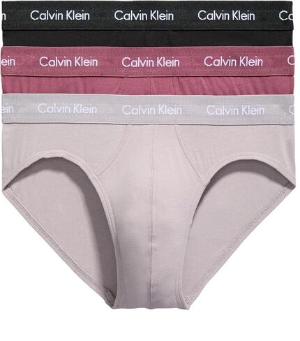 Calvin Klein Underwear Men's 3 Pack Cotton Stretch Hip Briefs, Olive/Gentle/Red Carpet, L in Saudi Arabia