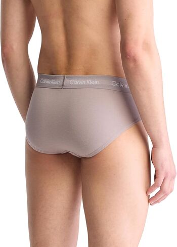 Calvin Klein Underwear Men's 3 Pack Cotton Stretch Hip Briefs, Olive/Gentle/Red Carpet, L in Saudi Arabia