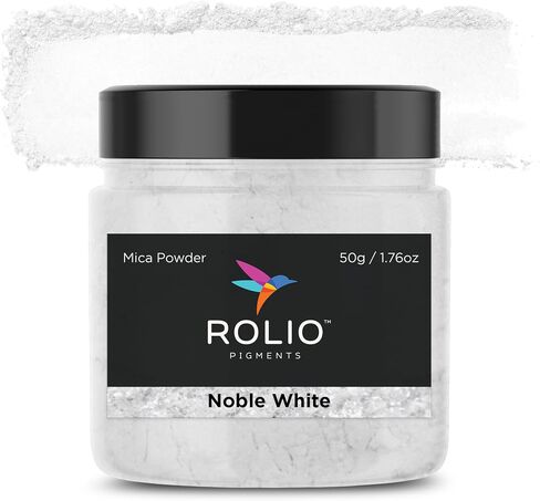 Rolio - Mica Powder Color Pigment Jar - Pearl White, 50g / 1.76oz in Kuwait