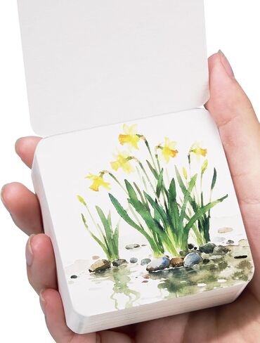 Lightwish 60 Sheets Mini Watercolor Sketchbook 2.6 x 2.6 inch Hot Press 300gsm/140lb, Travel Size Portable Tearable Square Painting Notebook, Square Watercolor Sketch Book Art Paper Sketchbook in Kuwait