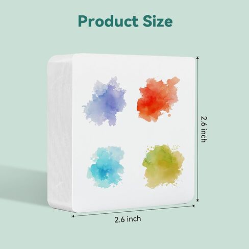 Lightwish 60 Sheets Mini Watercolor Sketchbook 2.6 x 2.6 inch Hot Press 300gsm/140lb, Travel Size Portable Tearable Square Painting Notebook, Square Watercolor Sketch Book Art Paper Sketchbook in Kuwait