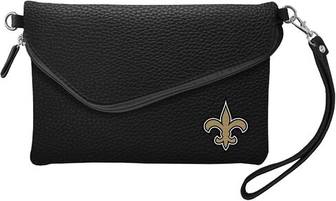 محفظة Littlearth النسائية NFL Washington Commanders Pebble Fold Over Crossbody، لون الفريق، 6 بوصة × 9 بوصة × 0.75 بوصة in Saudi Arabia