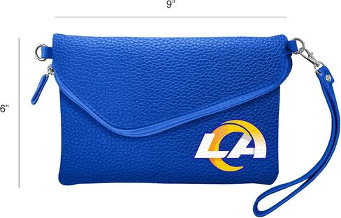 محفظة Littlearth النسائية NFL Washington Commanders Pebble Fold Over Crossbody، لون الفريق، 6 بوصة × 9 بوصة × 0.75 بوصة in Saudi Arabia
