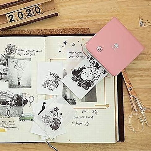 Phomemo M02 Pro Pocket Printer - with 3 Rolls Transparent White Paper， Compatible with iOS + Android for Plan Journal, Study Notes, Art Creation, Work, Gift in Saudi Arabia