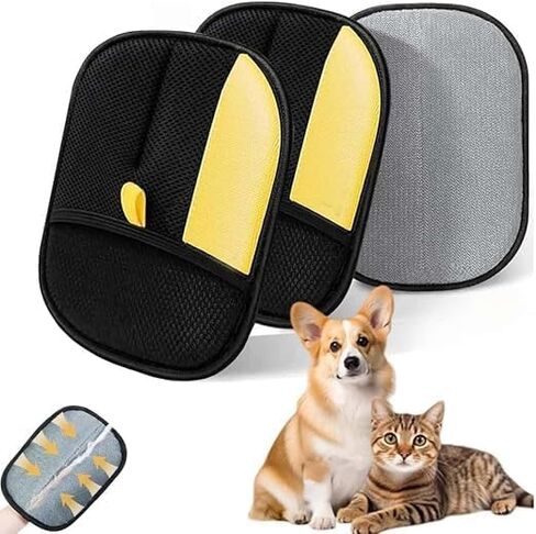 PAWA 2 PET HAIR GLOVES - 2025 MODEL MODEL | قفازات فعالة وقابلة لإعادة الاستخدام لإزالة الشعر من الأثاث والسجاد ومقاعد السيارات ورعاية الحيوانات الأليفة in Saudi Arabia