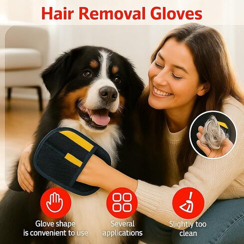 PAWA 2 PET HAIR GLOVES - 2025 MODEL MODEL | قفازات فعالة وقابلة لإعادة الاستخدام لإزالة الشعر من الأثاث والسجاد ومقاعد السيارات ورعاية الحيوانات الأليفة in Saudi Arabia