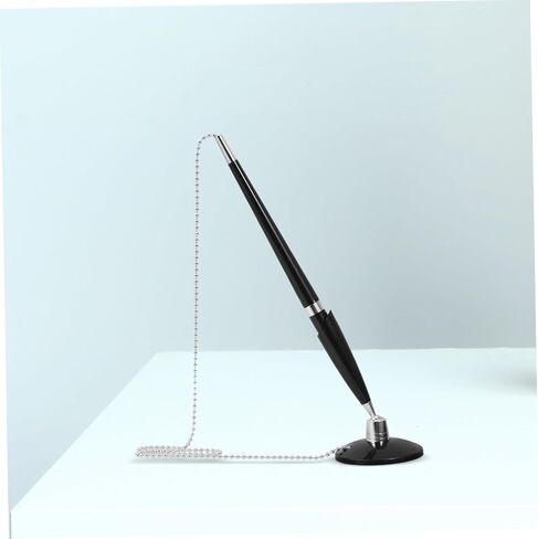 ARTIBETTER Multi Function Signature Pen with Chain for Countertop Use Plastic and Stainless Steel Construction Quick Dry Smooth Ink for Banks Hotels Offices and Business Settings in Saudi Arabia