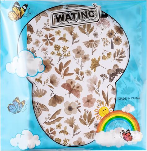 Watinc 3 Ring 2 بوصة للرسالة ، موثق القصاصات مع مجلد بلاستيكي 5-Tab Binder 18 ملصقات مقسمات ، ملصقات ملفات غلاف ملصقات مجلد مع جيوب لمدرسة Office （الزهور الأرجواني） in Saudi Arabia