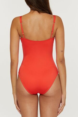 Trina Turk Women's Monaco Buckle One Piece Swimsuit, Scoop Neck, Adjustable, Bathing Suits in Saudi Arabia