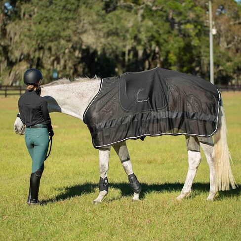 Equinavia sol ringside mesh scrim show show for horses - Black - XL in Saudi Arabia