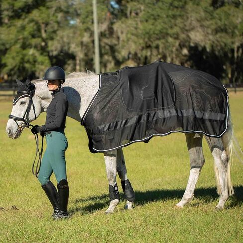 Equinavia sol ringside mesh scrim show show for horses - Black - XL in Saudi Arabia