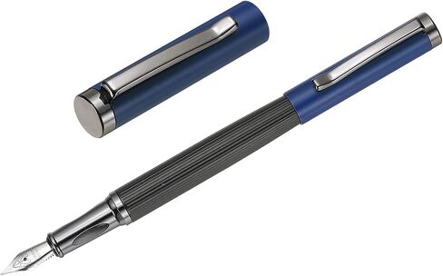 Patikil Fountain Pen Medium Nib ، Fountain Pen Barrel Pen يدويًا للهدايا المحترفة للمجلة ، الأزرق in Saudi Arabia