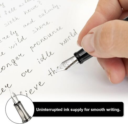 Patikil Fountain Pen Medium Nib للمكتب المهني ، الأبيض الشفاف in Saudi Arabia
