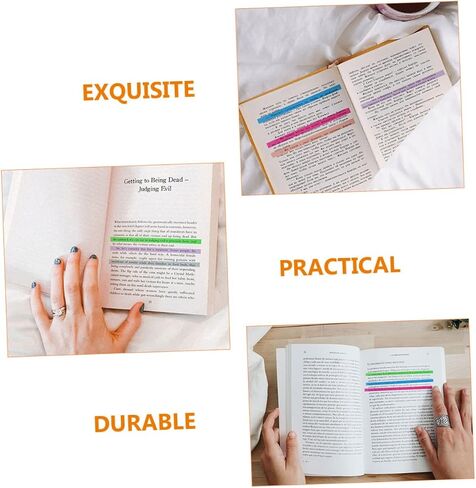 6sets Highllighter Tape من علامات التبويب الملونة الملونة لسهولة التعليق وعلامات تبويب المذكرة القابلة للإزالة لدراسة مكتب الدراسة والفصول الدراسية تستخدم علامات صفحة الفلورسنت in Kuwait